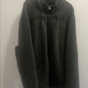 Men's Dark Gray Zip-Up Sweater